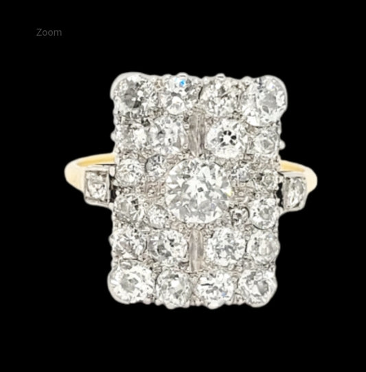 Antique old cut diamond panel ring
SKU: 6374