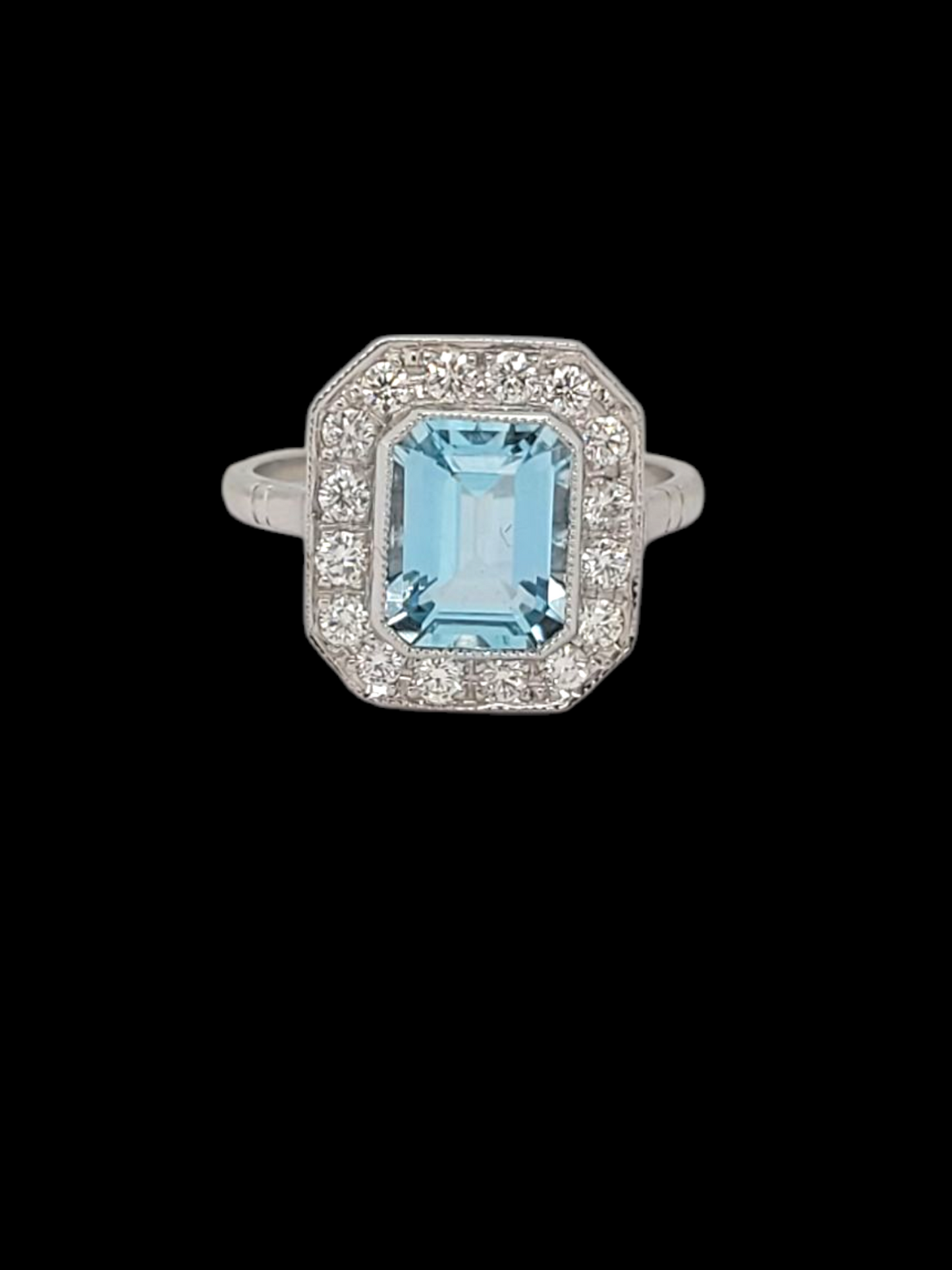 Aquamarine and diamond dress ring
SKU: 8048