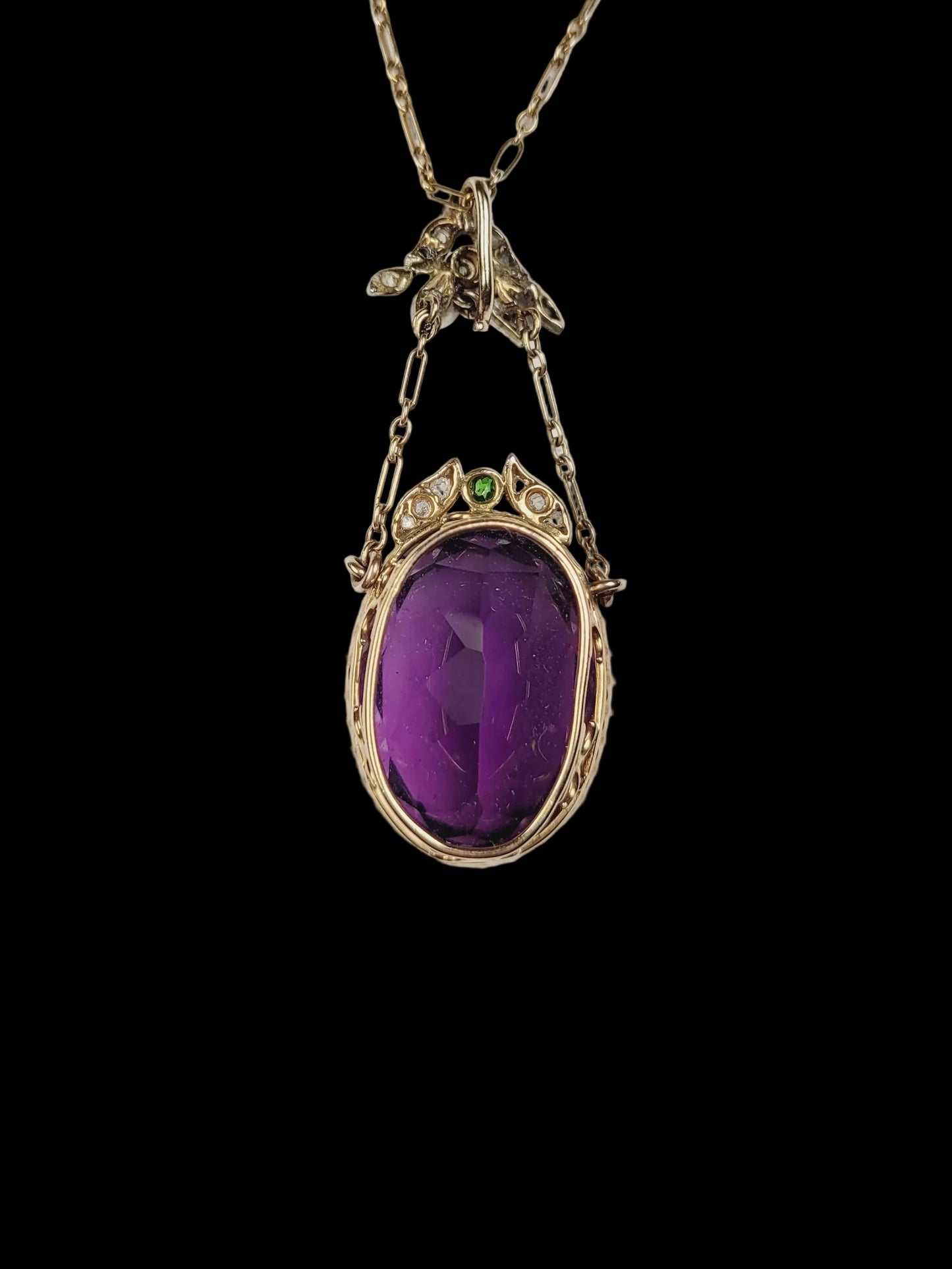 Edwardian Suffragette gemset pendant sku 8673
