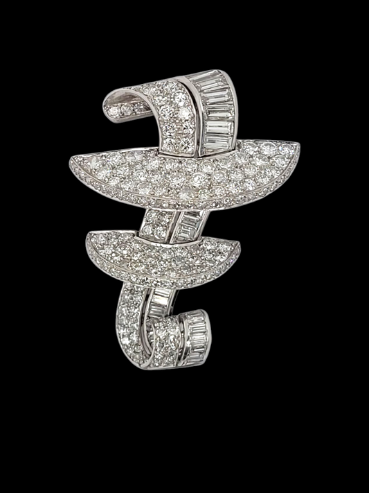 Quality cool art deco diamond clip brooch
SKU: 8024
