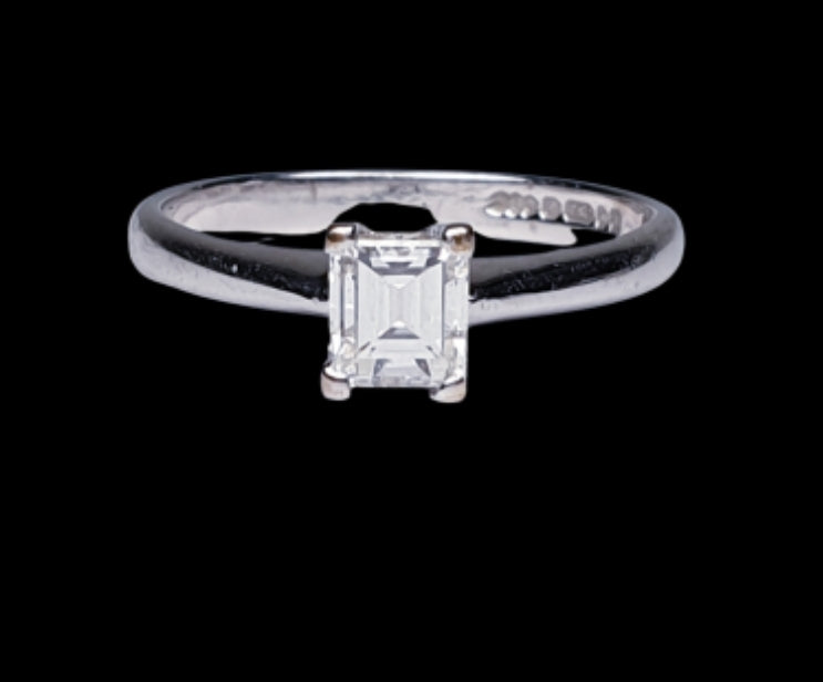 Emerald Cut Solitaire Engagement Ring
SKU: 2339