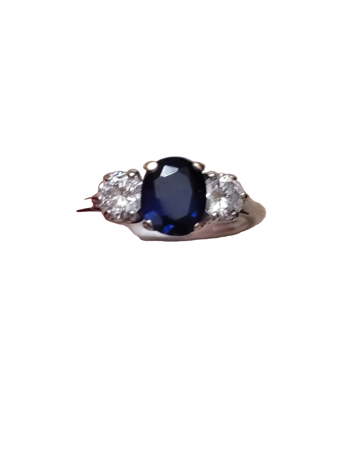 Sapphire and diamond engagement ring sku 9051