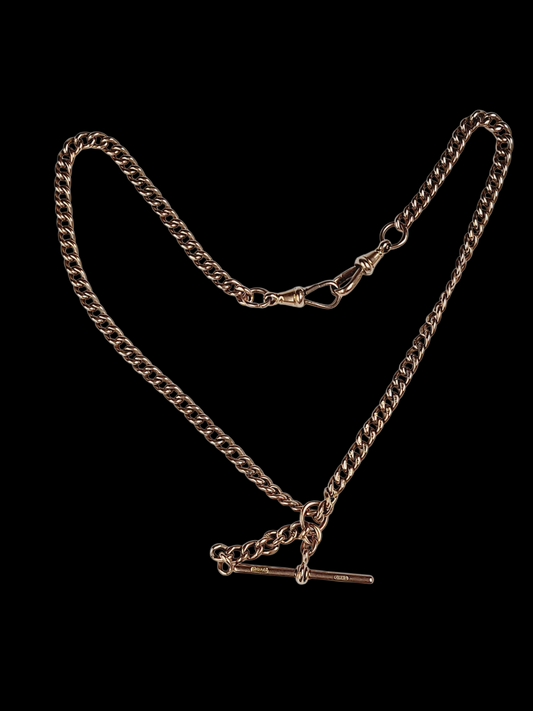 Antique 9ct gold Albert chain sku 8469