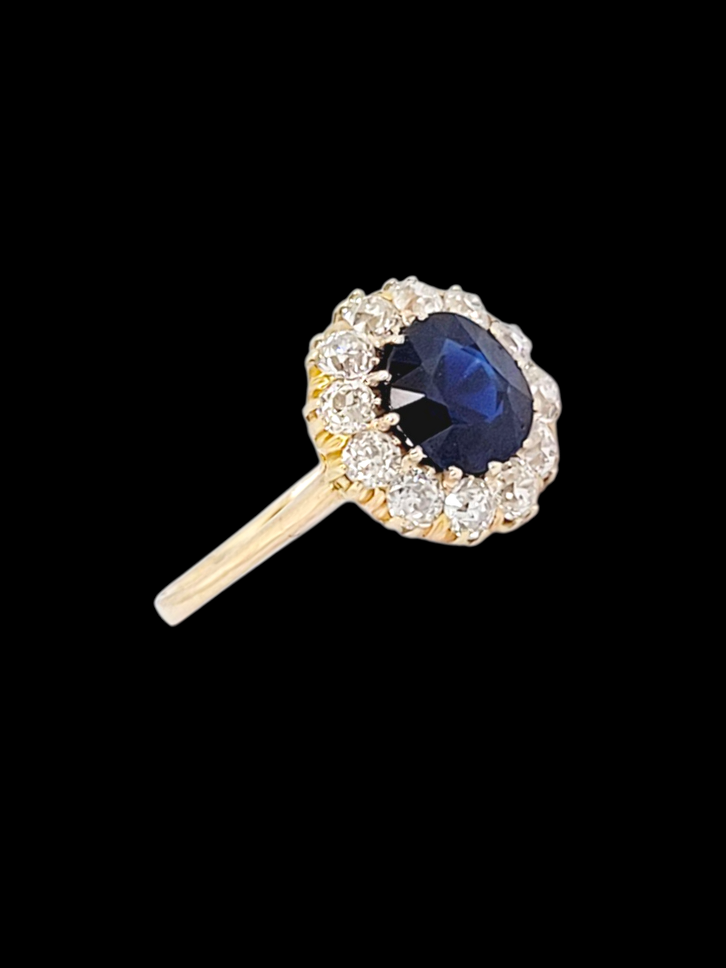 Antique sapphire and diamond cluster engagement
SKU: 8144