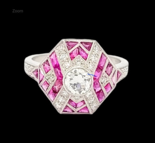 Art Deco style Ruby and diamond ring
SKU: 5255
