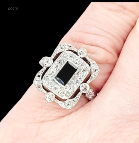Edwardian sapphire and diamond panel cluster ring
SKU: 7883