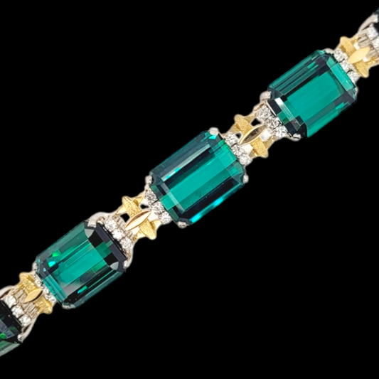 Vintage Stylish French Tourmaline 18ct gold bracelet
SKU: 7803
