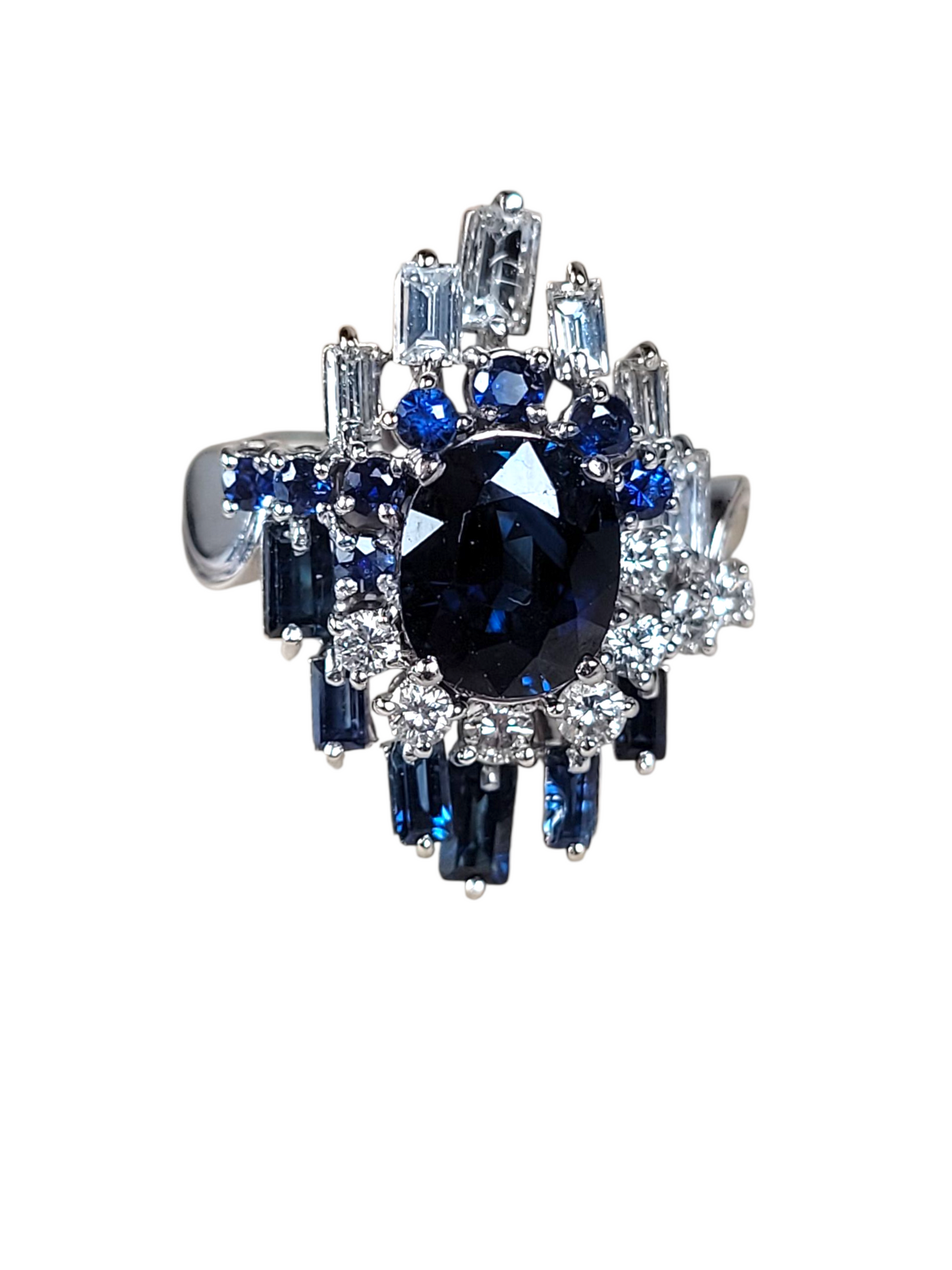 1950's sapphire and diamond cluster ring
SKU: 8434