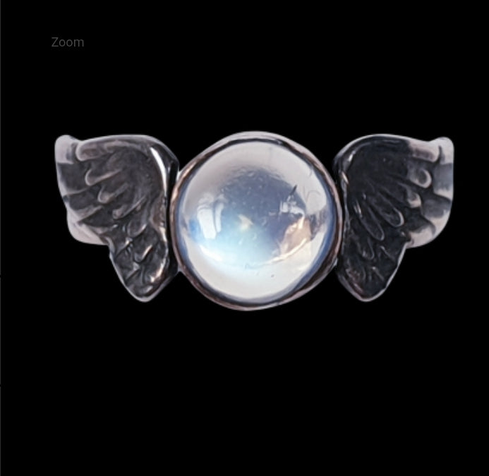 Arts and crafts Winged Moonstone Ring
SKU: 3914