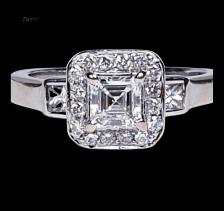 Asscher Cut Diamond Engagement Ring
SKU: 3892