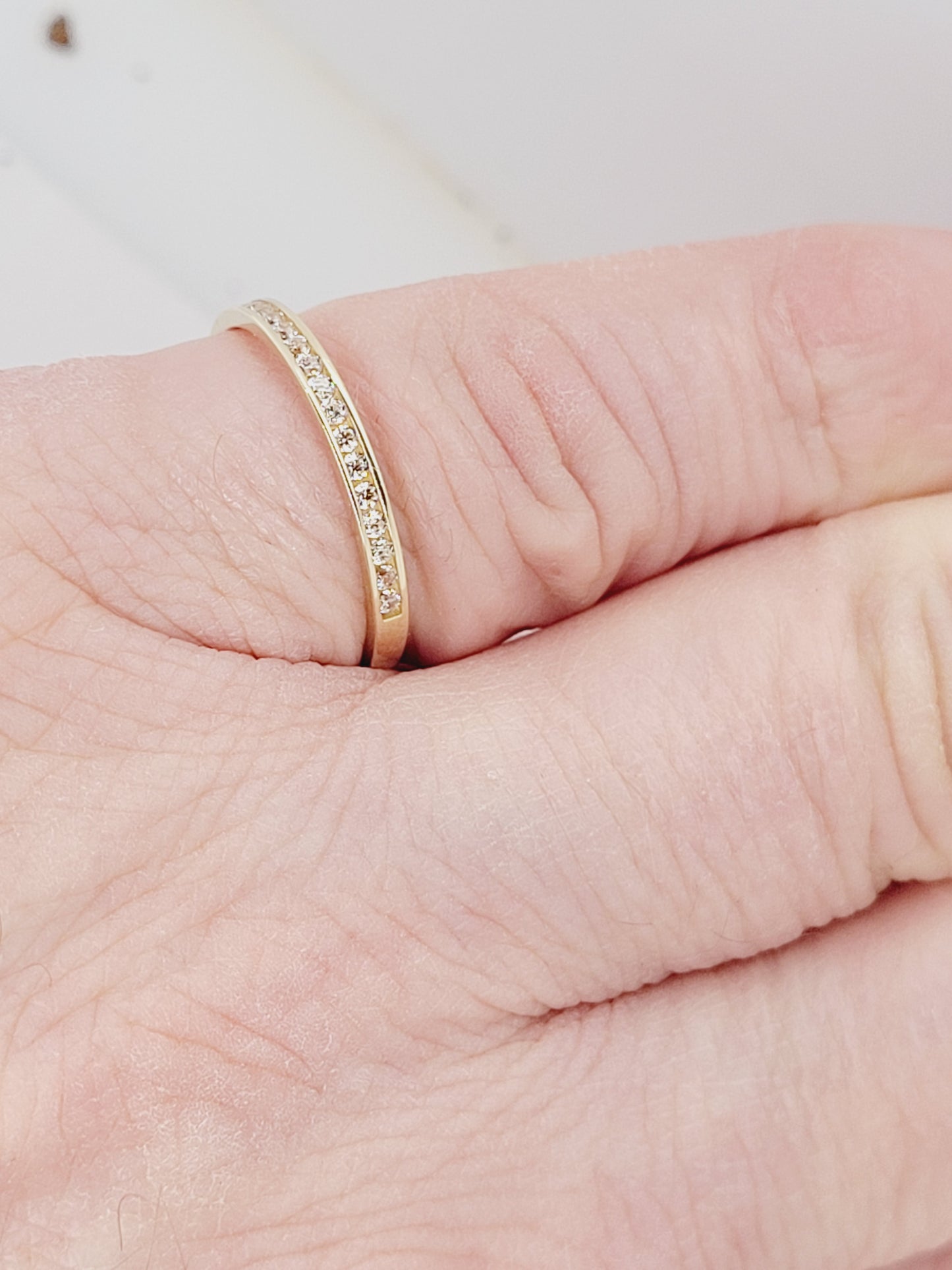 Half hoop diamond eternity ring sku 8782