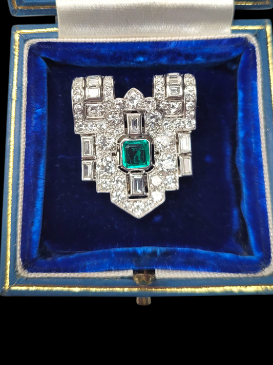 Art deco emerald and diamond clip
SKU: 8224