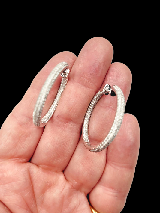 Diamond hoop earrings
SKU: 8058