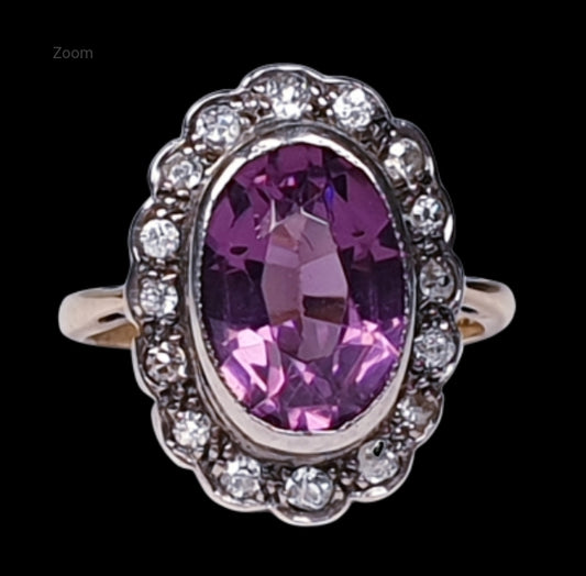 Amethyst and Diamond Cluster Ring
SKU: 2356