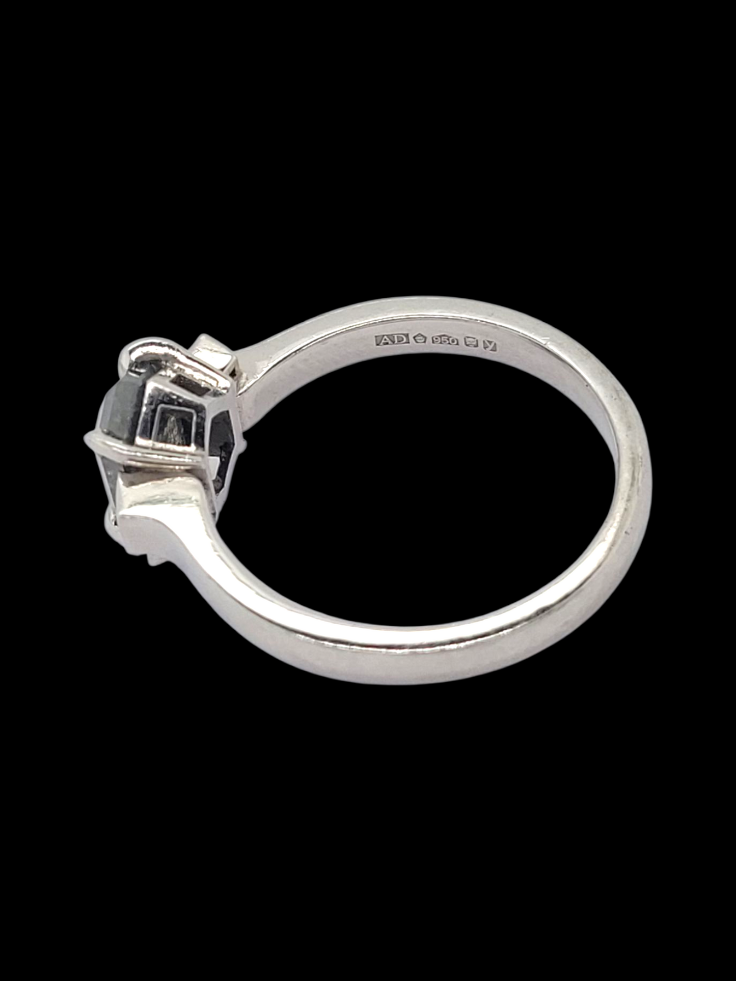 Modern unusual hexagonal salt and pepper diamond ring
SKU: 8132