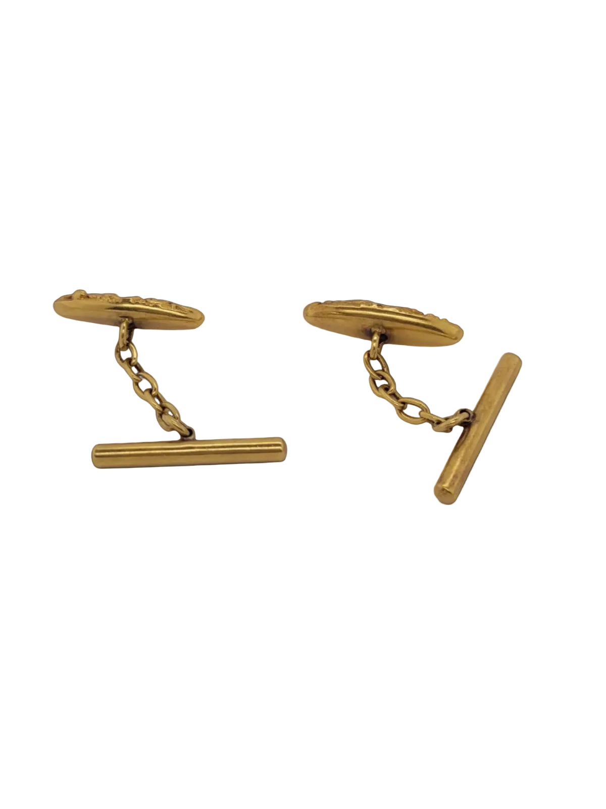 Pair or Art nouveau 18ct gold and ruby cufflinks sku 8770