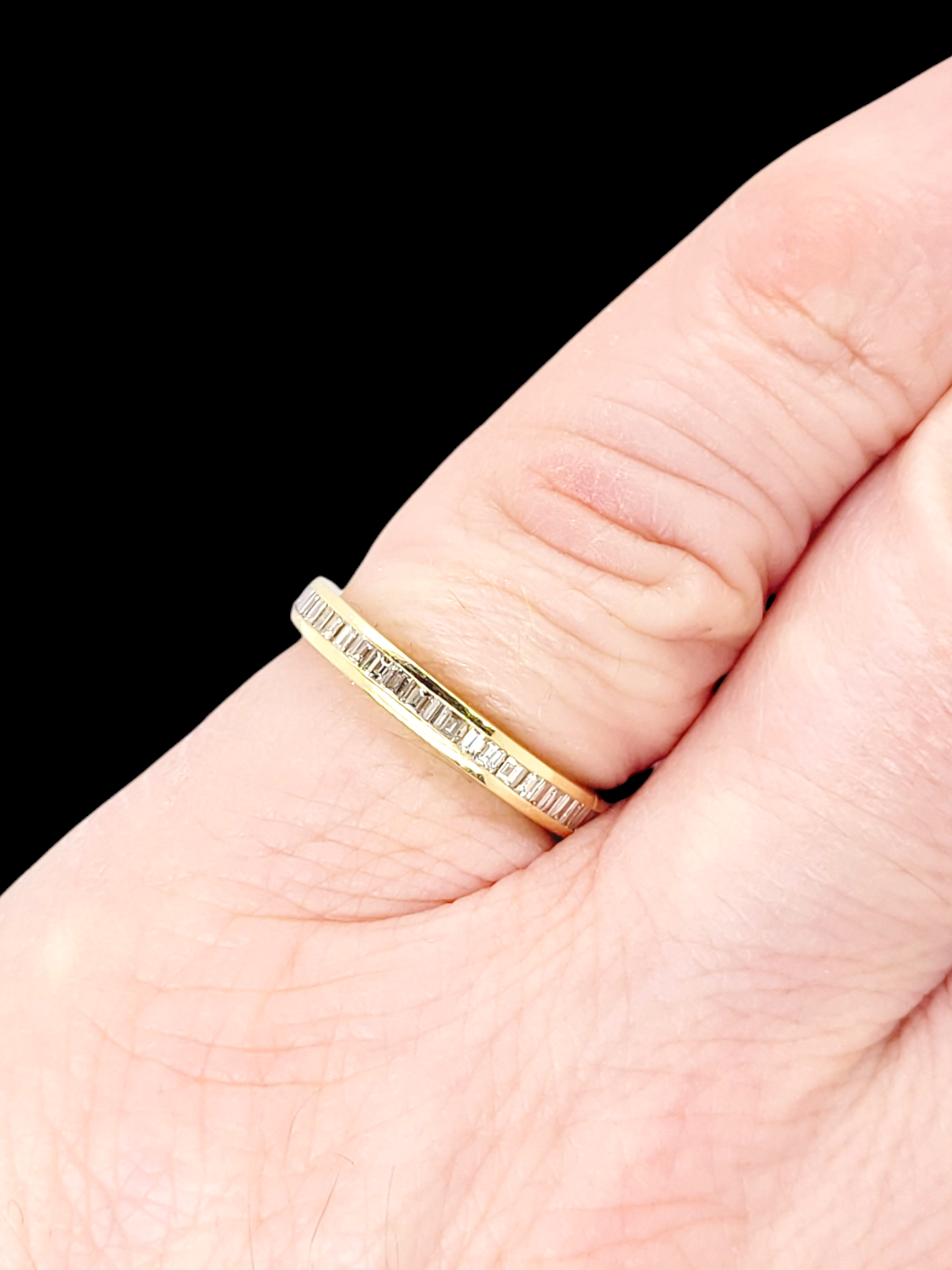 Vintage baguette diamond full hoop ring
SKU: 7935