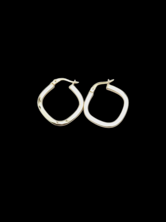 Cool gold oblique square hoop earrings
SKU: 8062