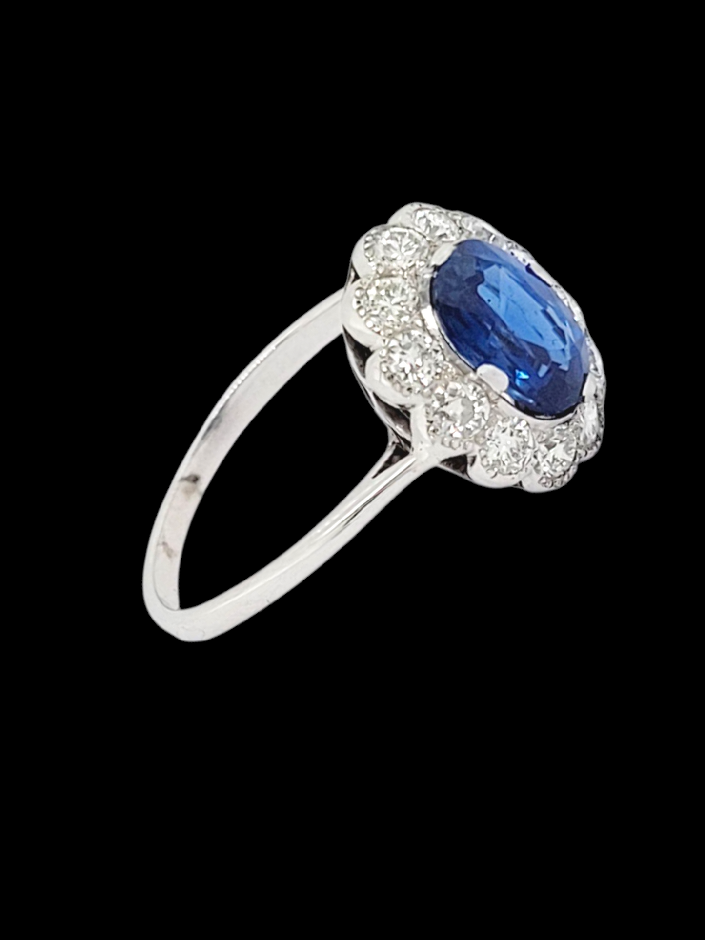 Fine Antique natural sapphire and diamond cluster engagement ring
SKU: 8103