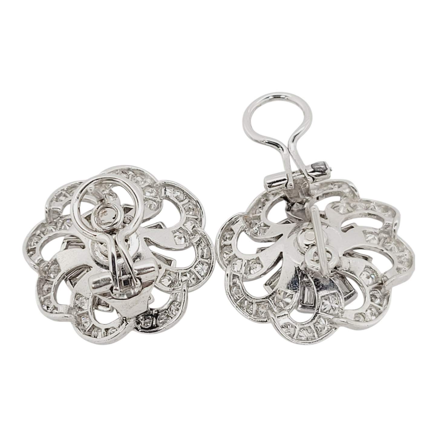 Art deco diamond earrings sku 8869