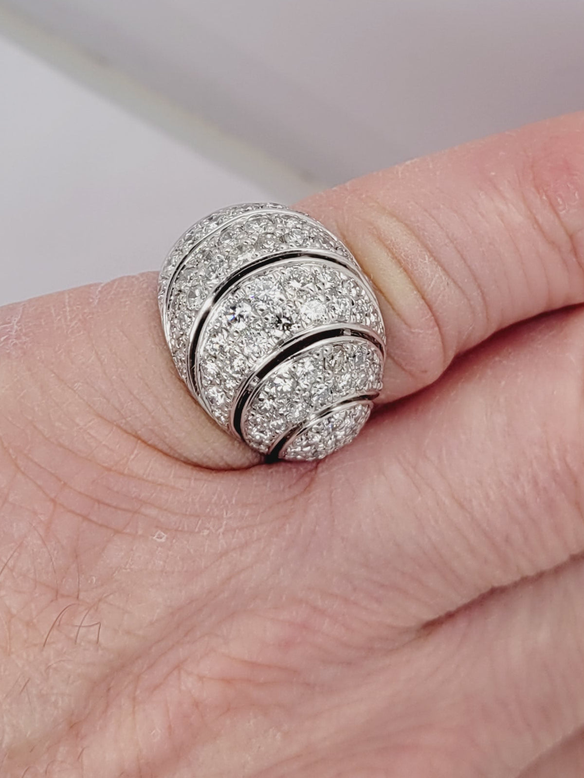 Vintage bombe diamond dress ring sku 9029