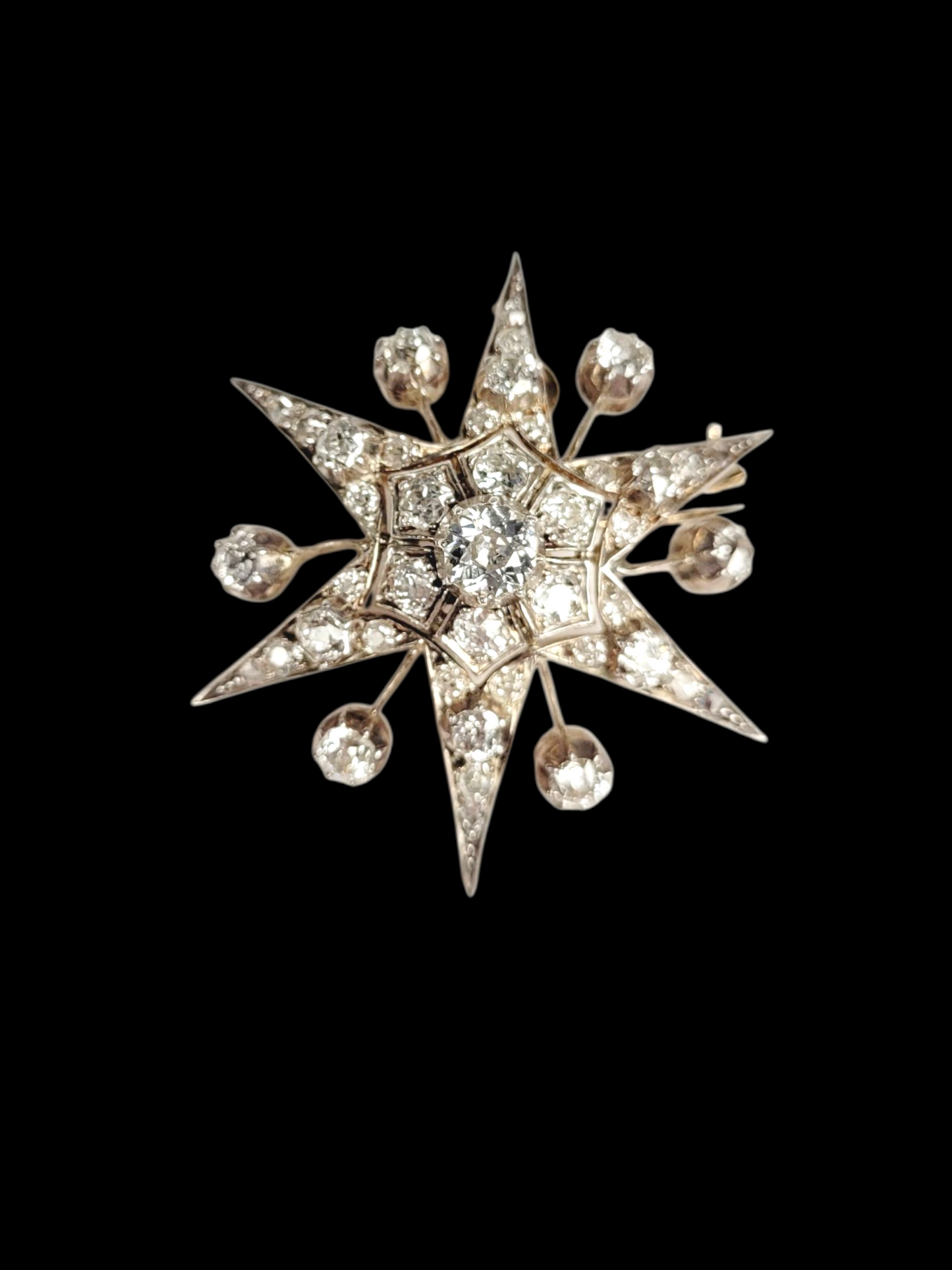 Antique diamond star pendant/brooch
SKU: 8215