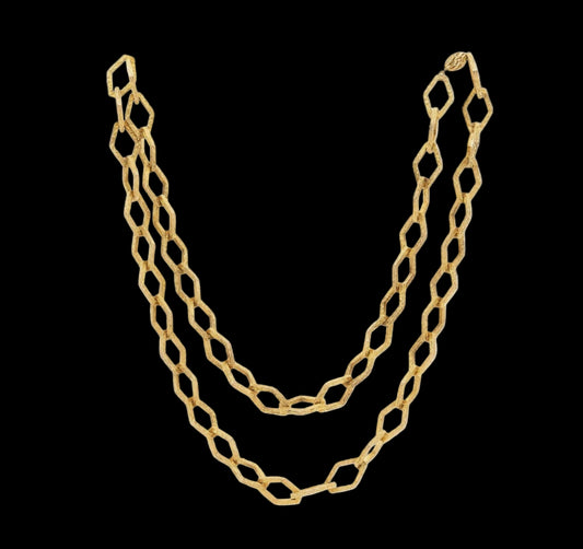 1970's 18ct yellow gold long gold necklace sku 8493