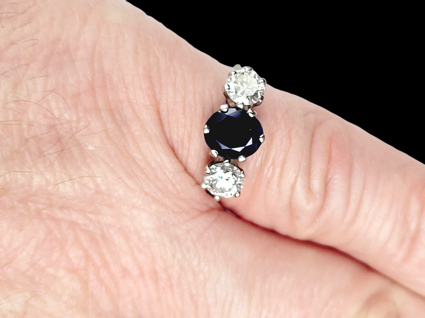 Sapphire and diamond three stone ring
SKU: 8433