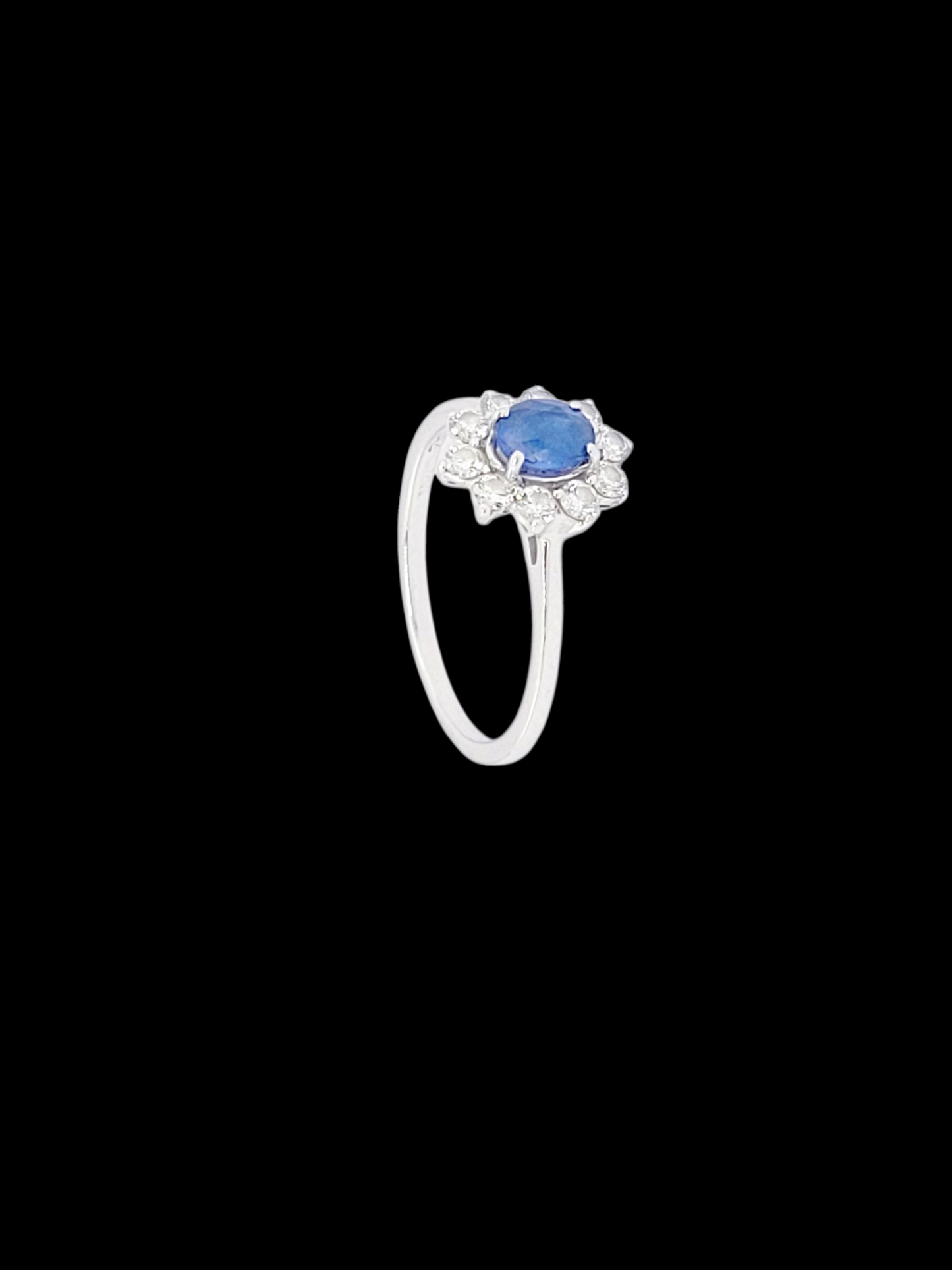 Petite sapphire and diamond cluster ring
SKU: 8413