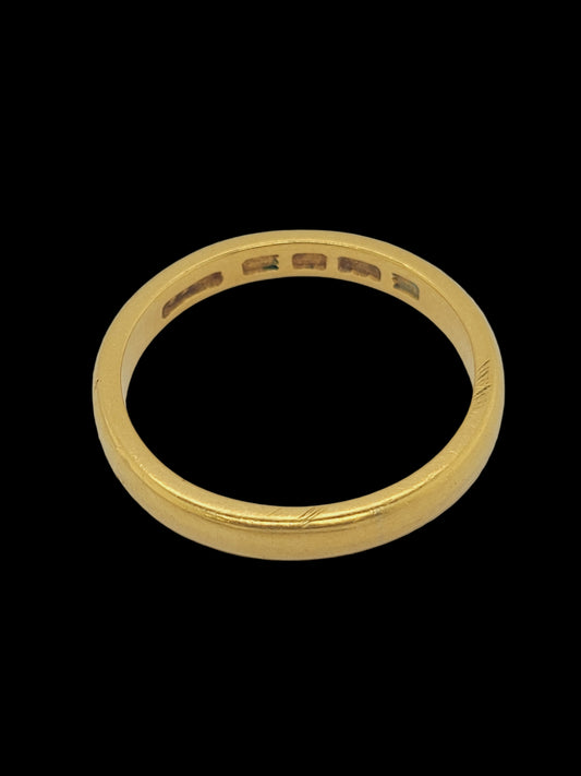Antique buttery 22ct yellow gold wedding band sku 8518
