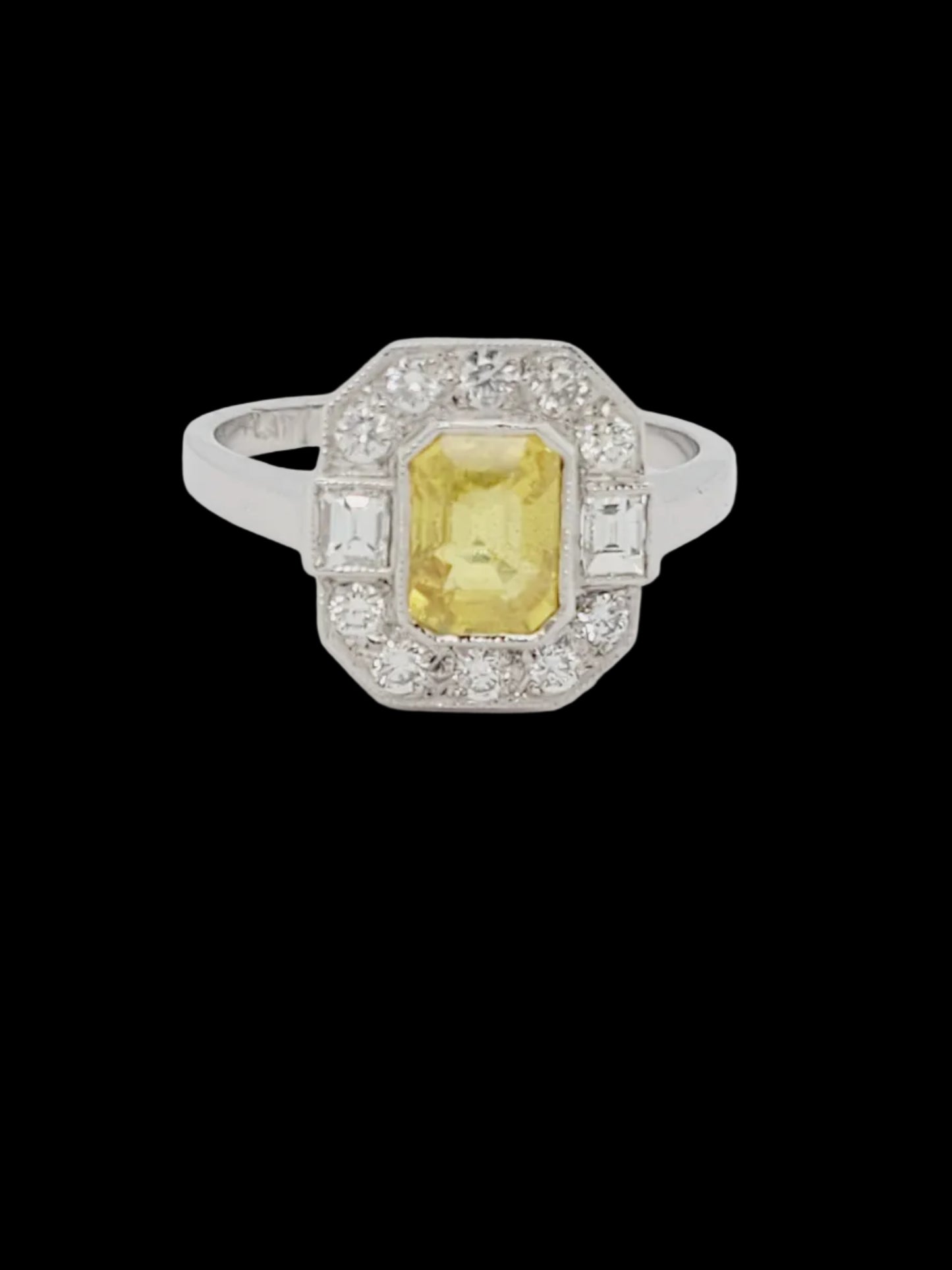 Edwardian blue zircon and diamond ring sku 8779