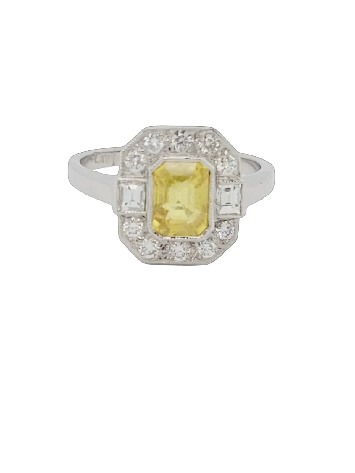Edwardian blue zircon and diamond ring sku 8779