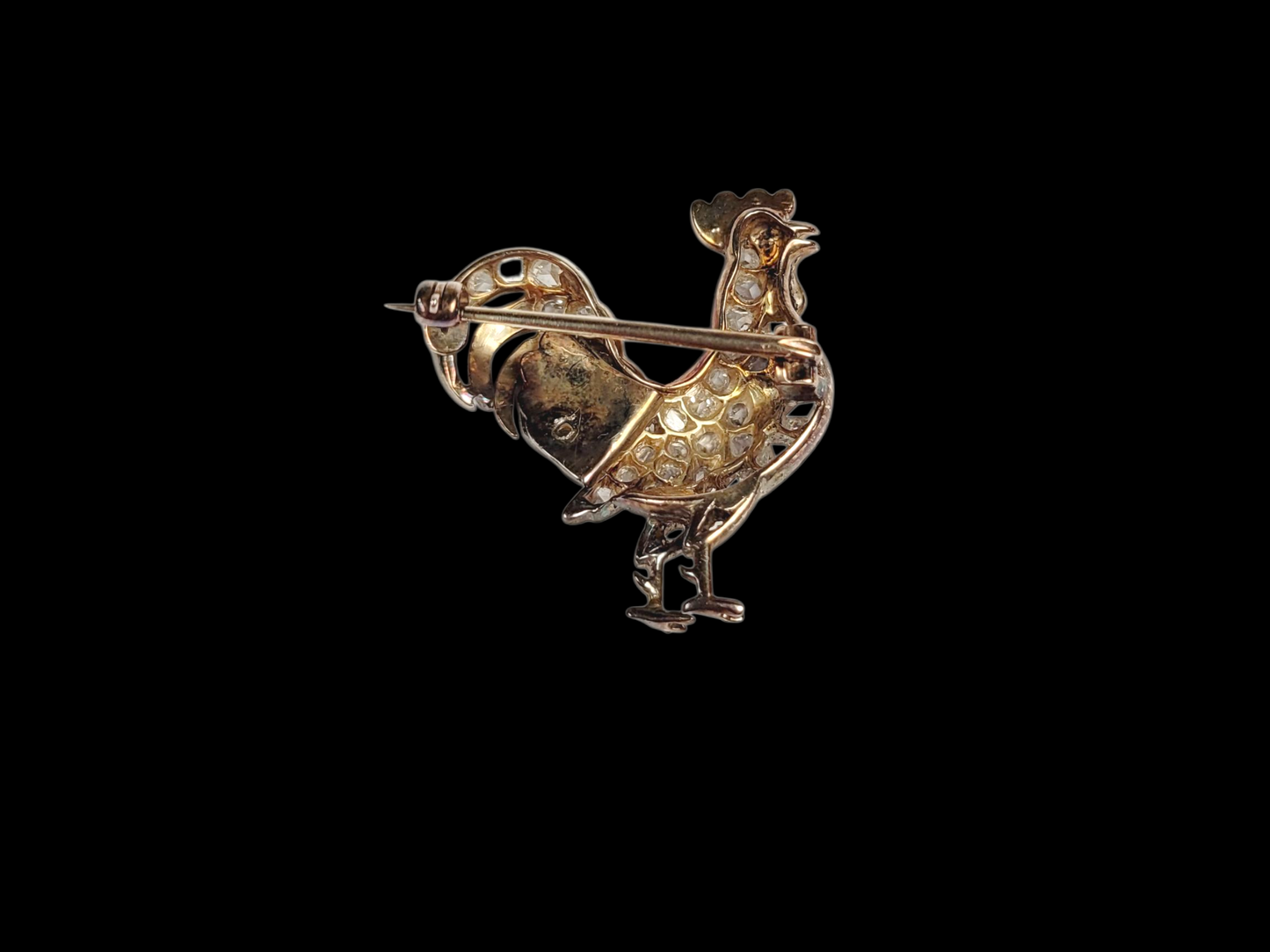 Antique diamond and ruby cockeral brooch
SKU: 8211
