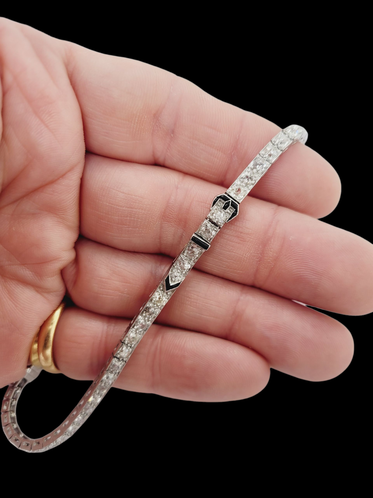 Fine art deco onyx and diamond bracelet
SKU: 8479