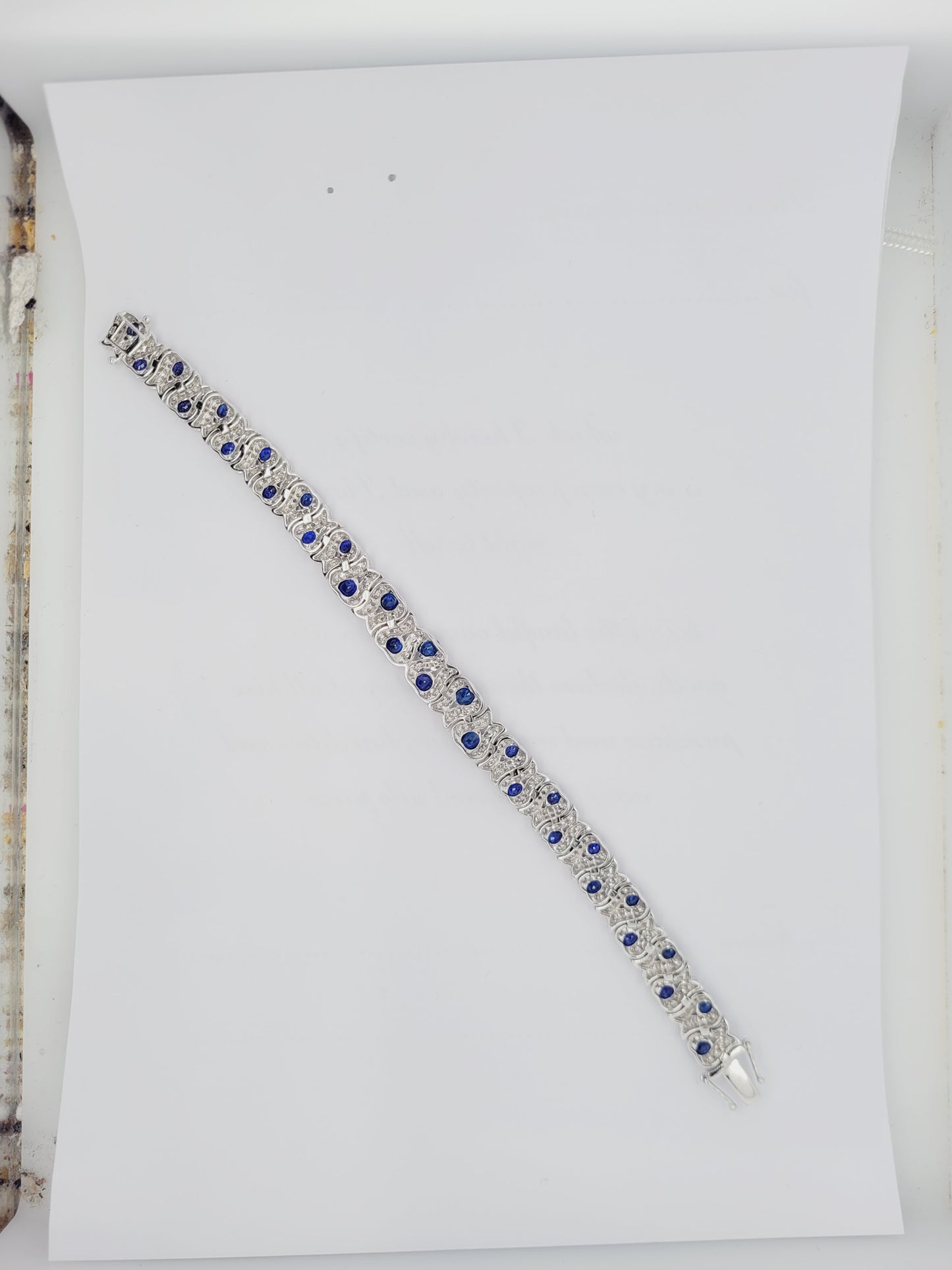 Sapphire and diamond bracelet sku 8694