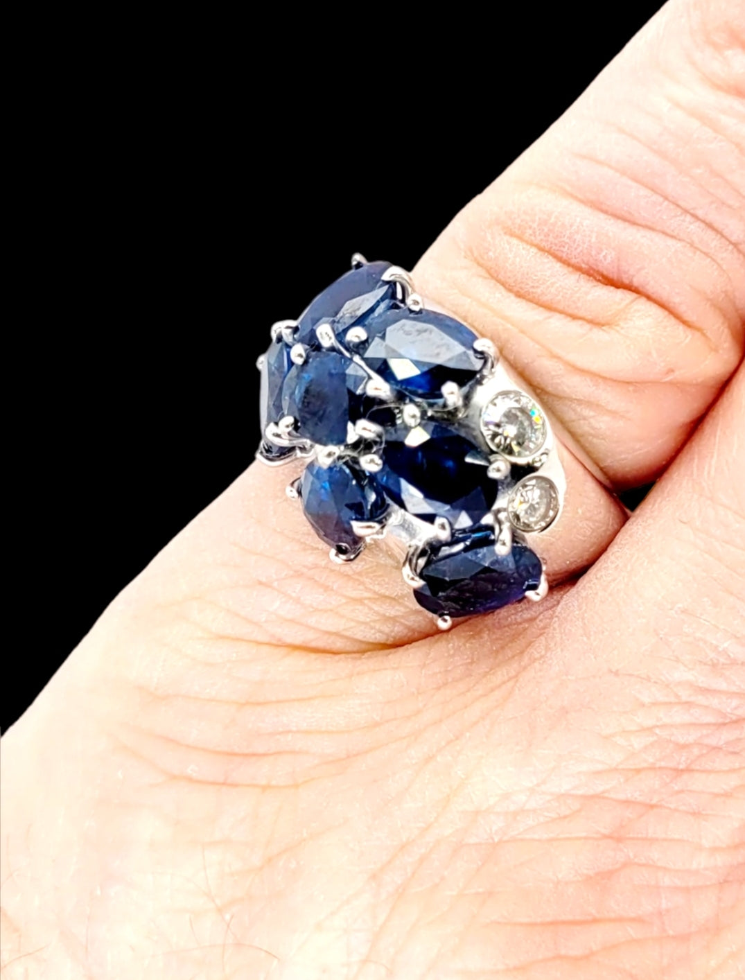 Vintage French sapphire and diamond dress ring
SKU: 6843