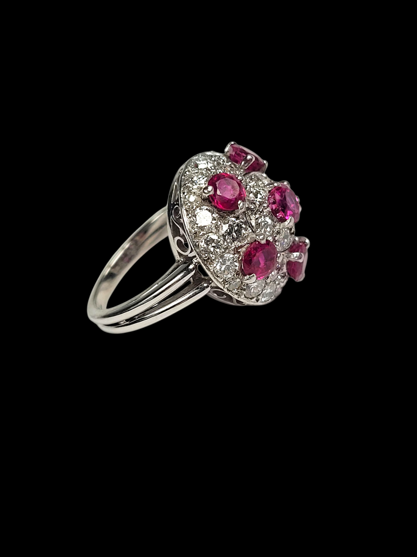 Art deco ruby and diamond bombe ring
SKU: 8213