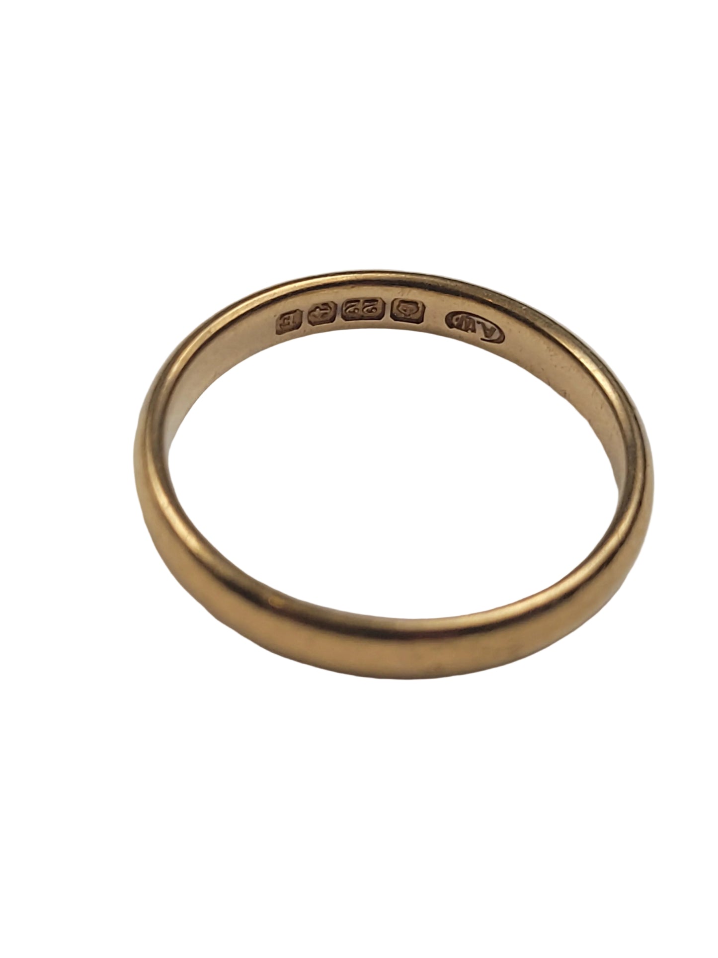 Traditional 22ct buttery yellow gold wedding band sku 8988