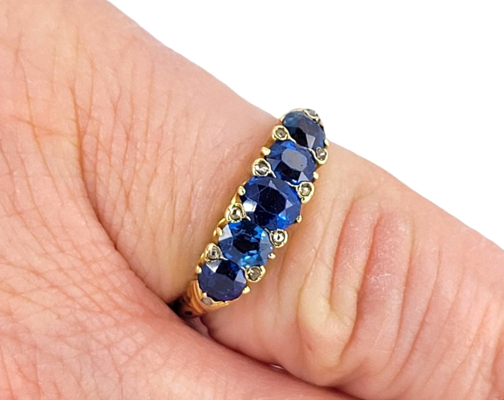 Antique sapphire 5 stone ring
SKU: 6936