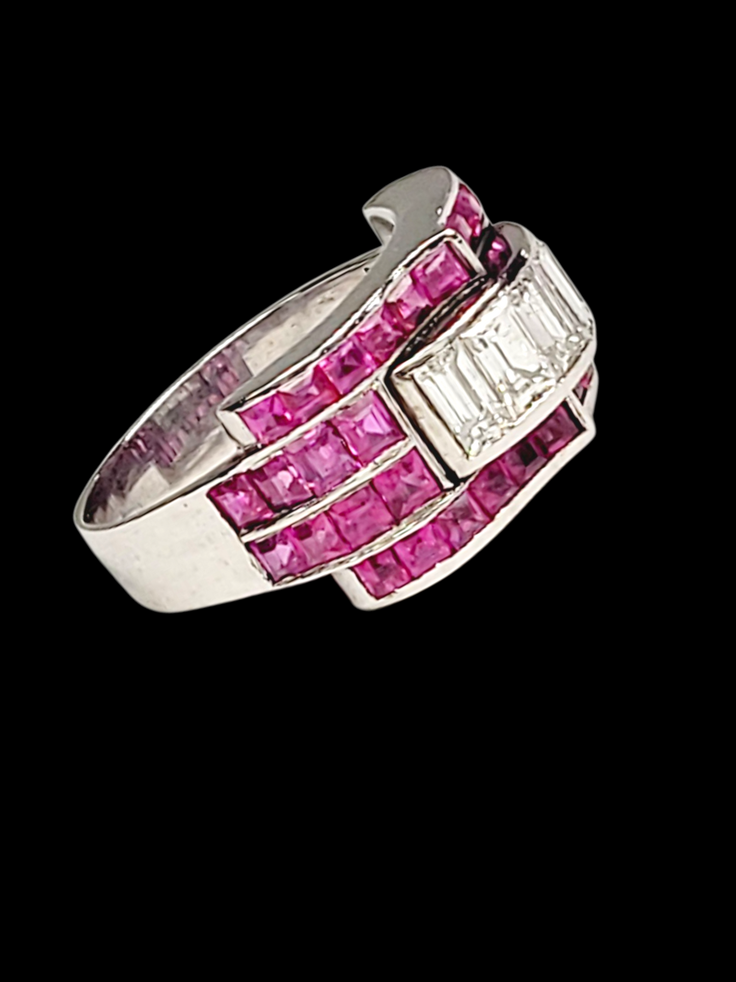 Art deco ruby and diamond tank dress ring
SKU: 8208