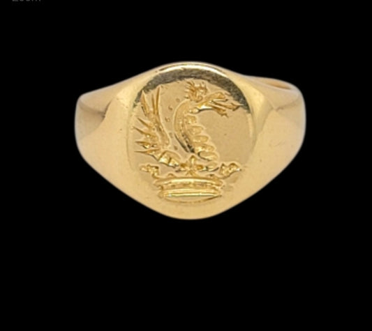 Dragon 18ct gold signet ring
SKU: 8319
