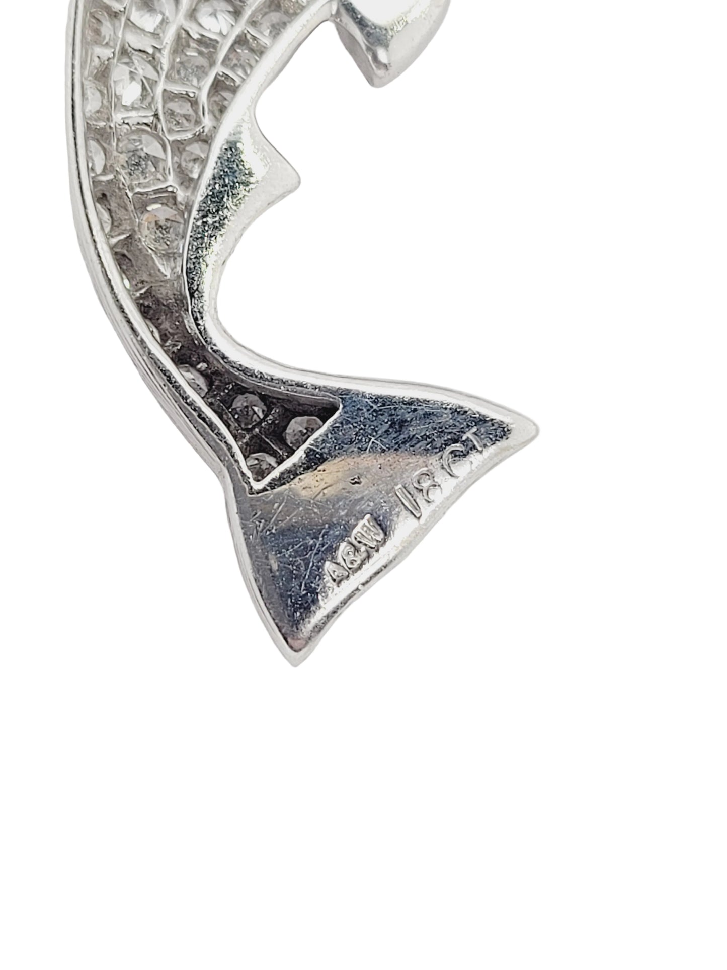 Leaping salmon diamond set brooch sku 9060