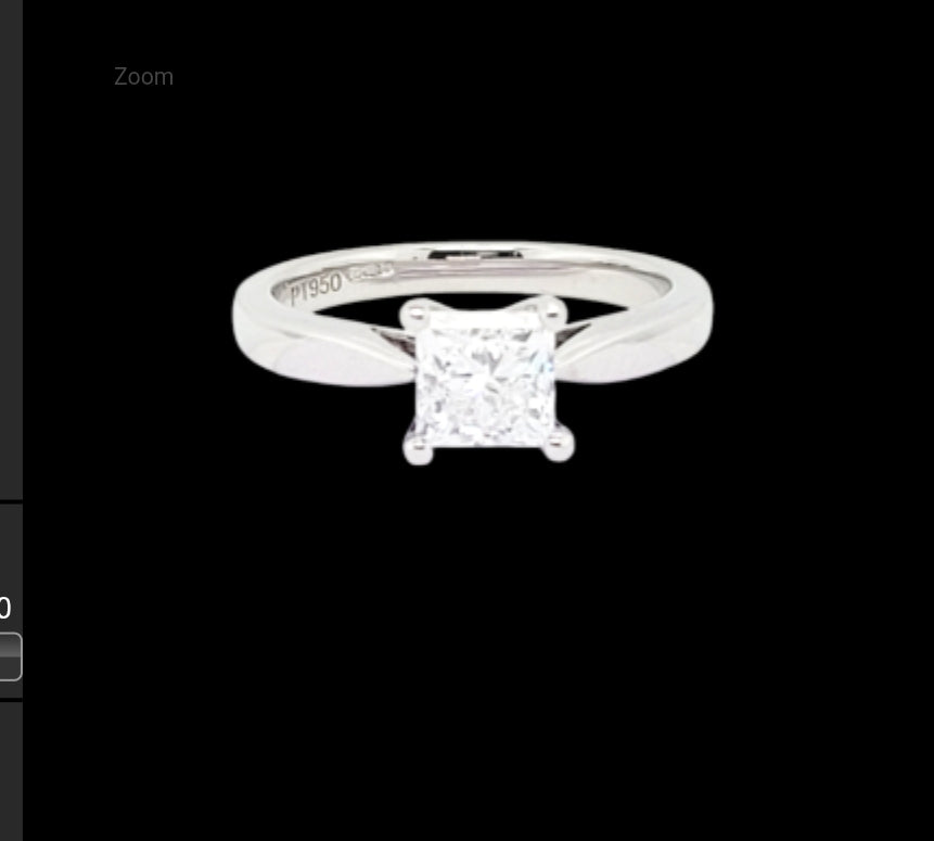 1.21ct E SI1 princess cut diamond engagement ring
SKU: 7790