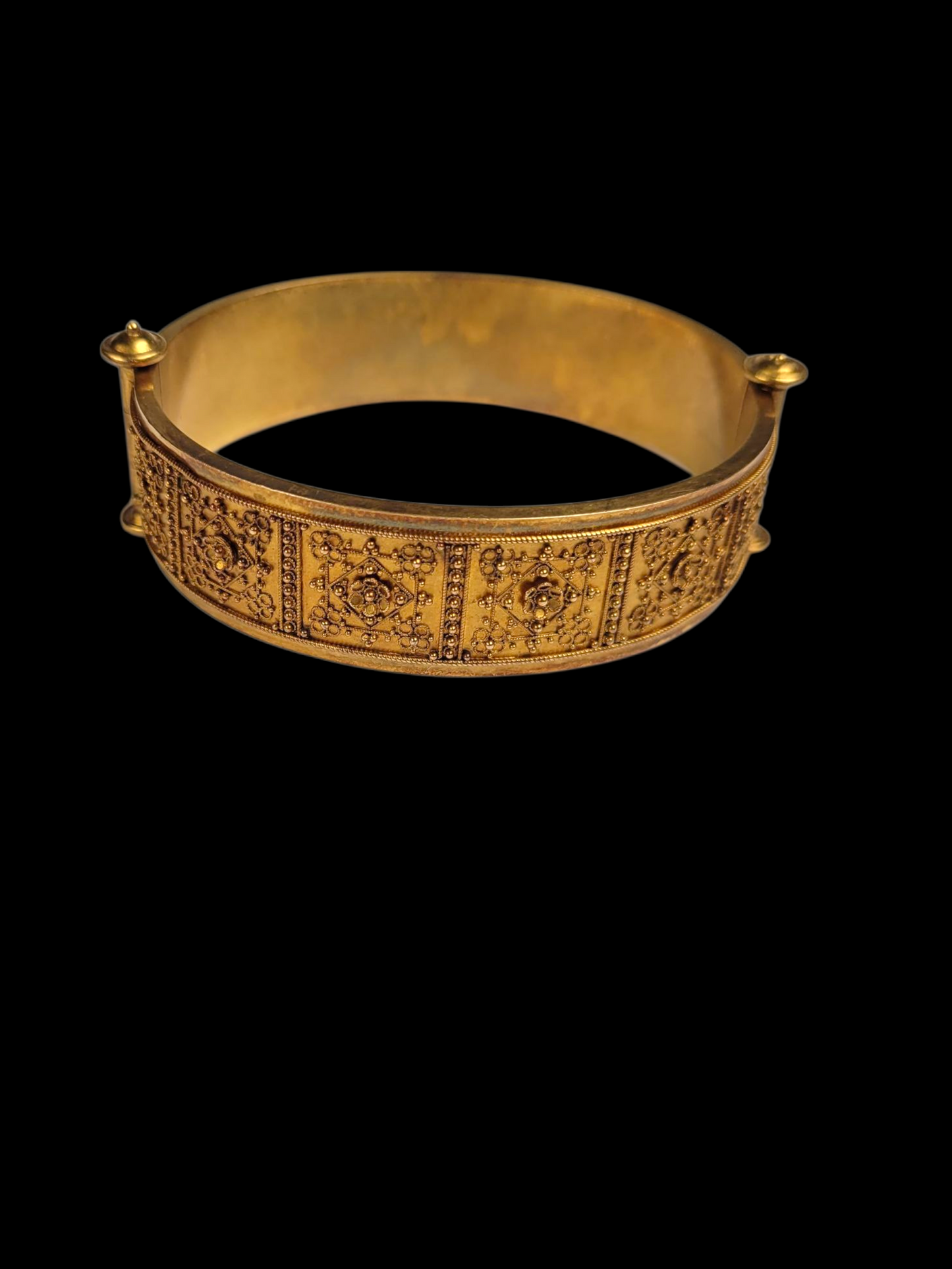 Fine Archaeological revival 18ct buttery yellow gold ROMA bangle
SKU: 8337