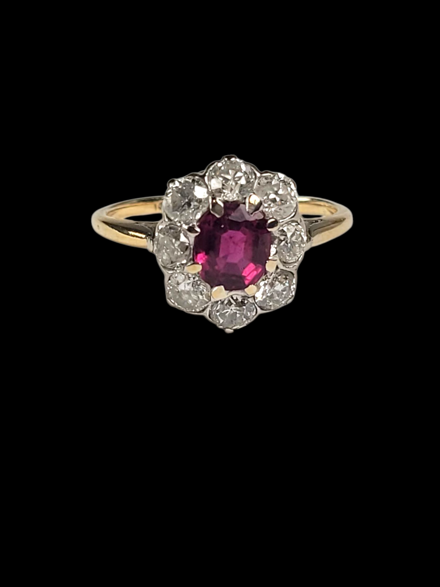 Antique ruby and diamond cluster ring
SKU: 8379