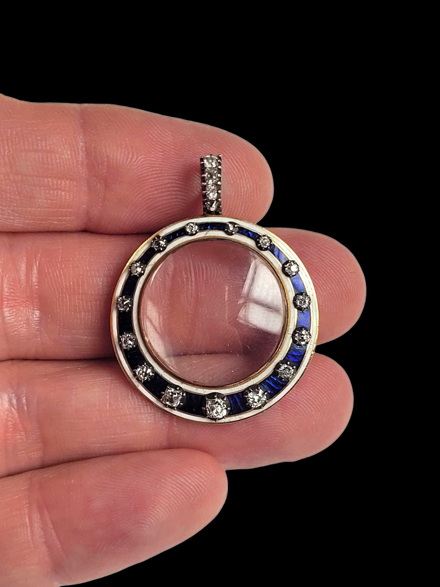 Georgian firmament enamel and diamond locket
SKU: 8378