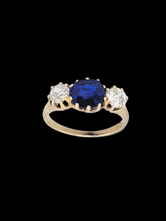 Antique sapphire and diamond engagement ring
SKU: 8393