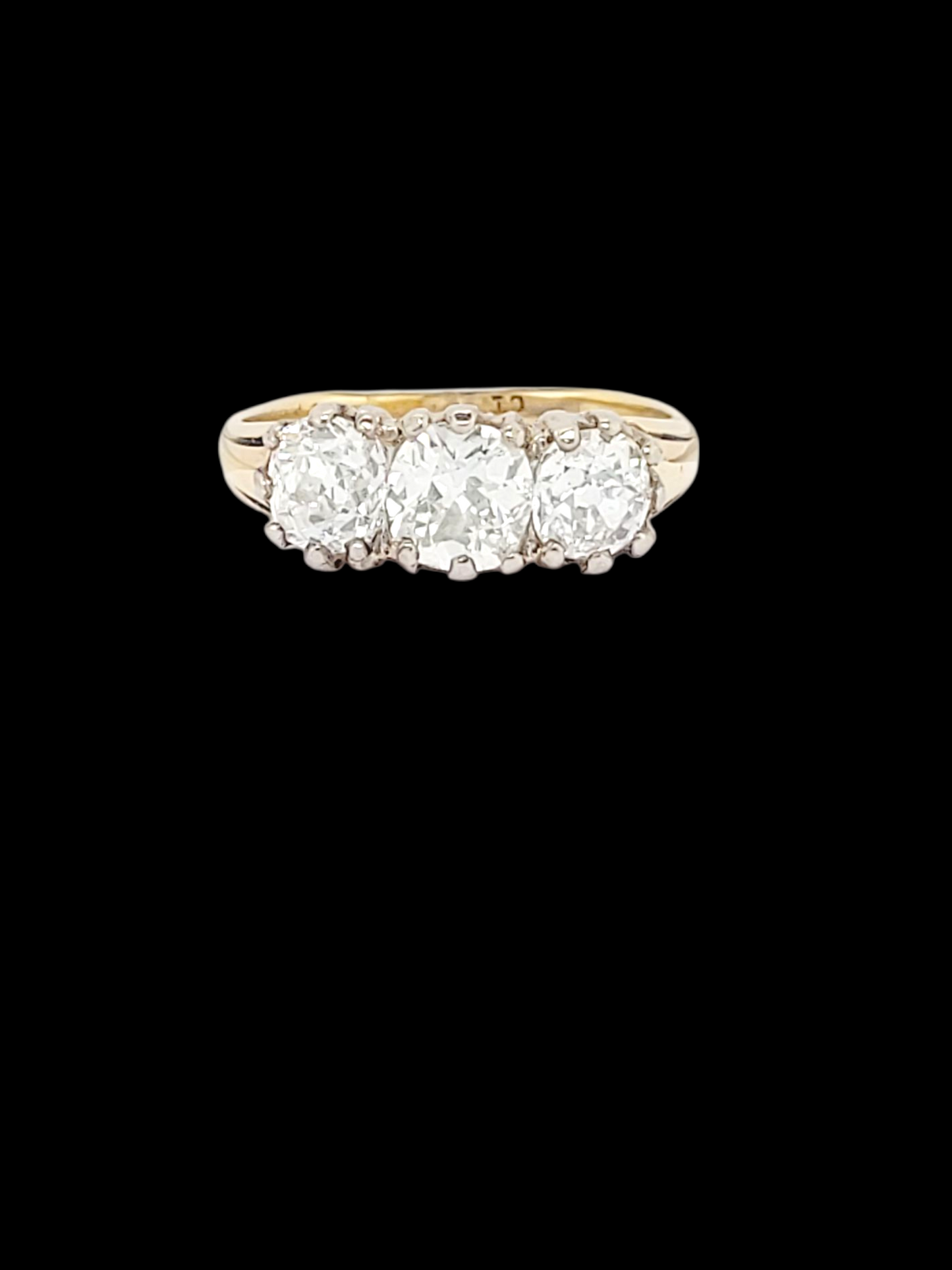 Old mine cut trilogy engagement ring
SKU: 8397