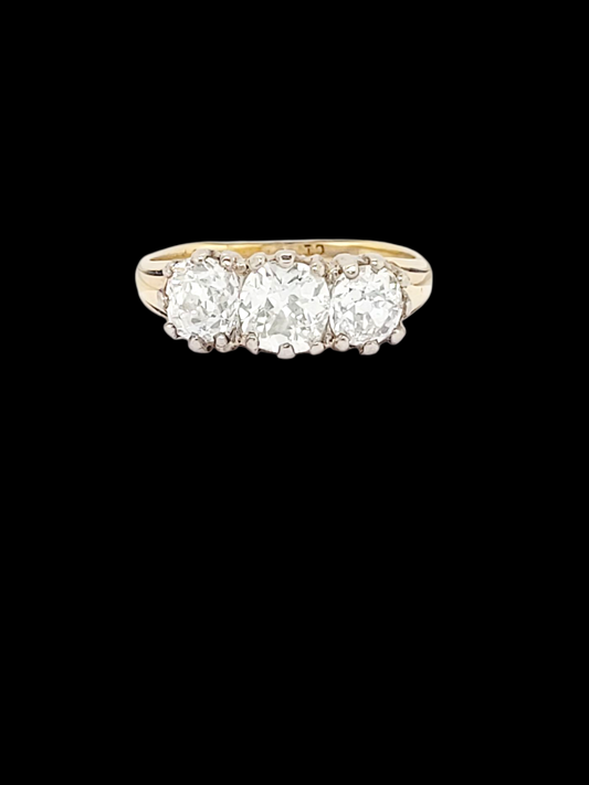 Old mine cut trilogy engagement ring
SKU: 8397
