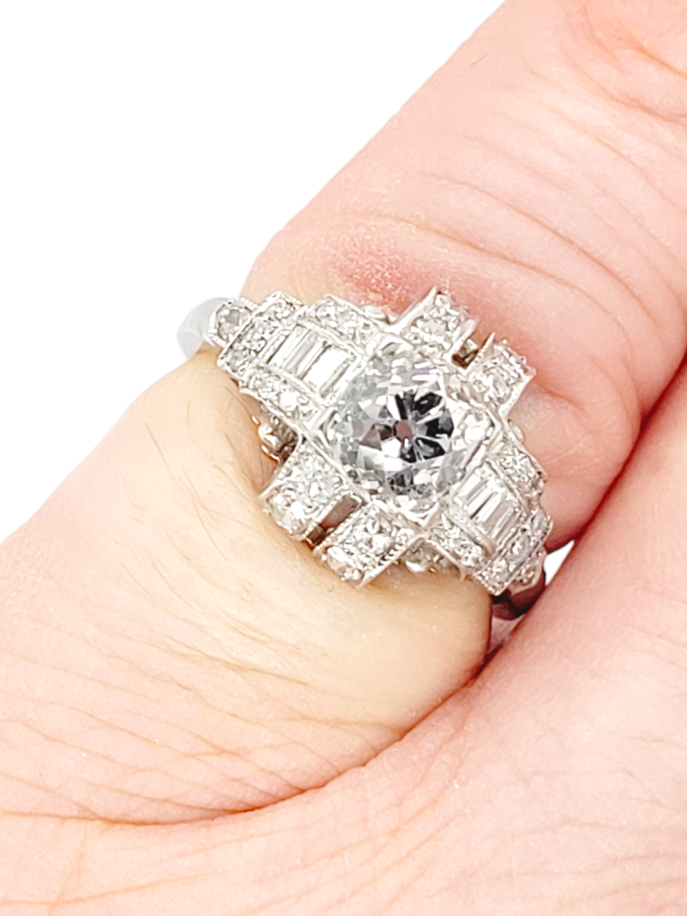 Cool art deco old mine cut diamond ring
SKU: 6869